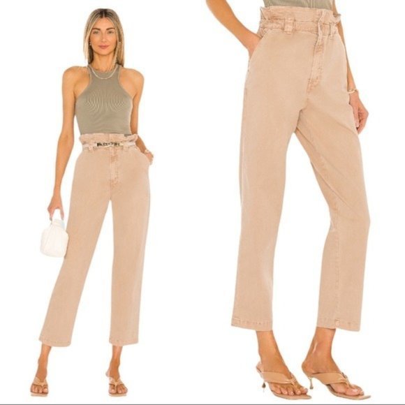 MOTHER Denim - MOTHER The Yoyo Ruffled Greaser Pants Killing Time - Sesame - Size 26